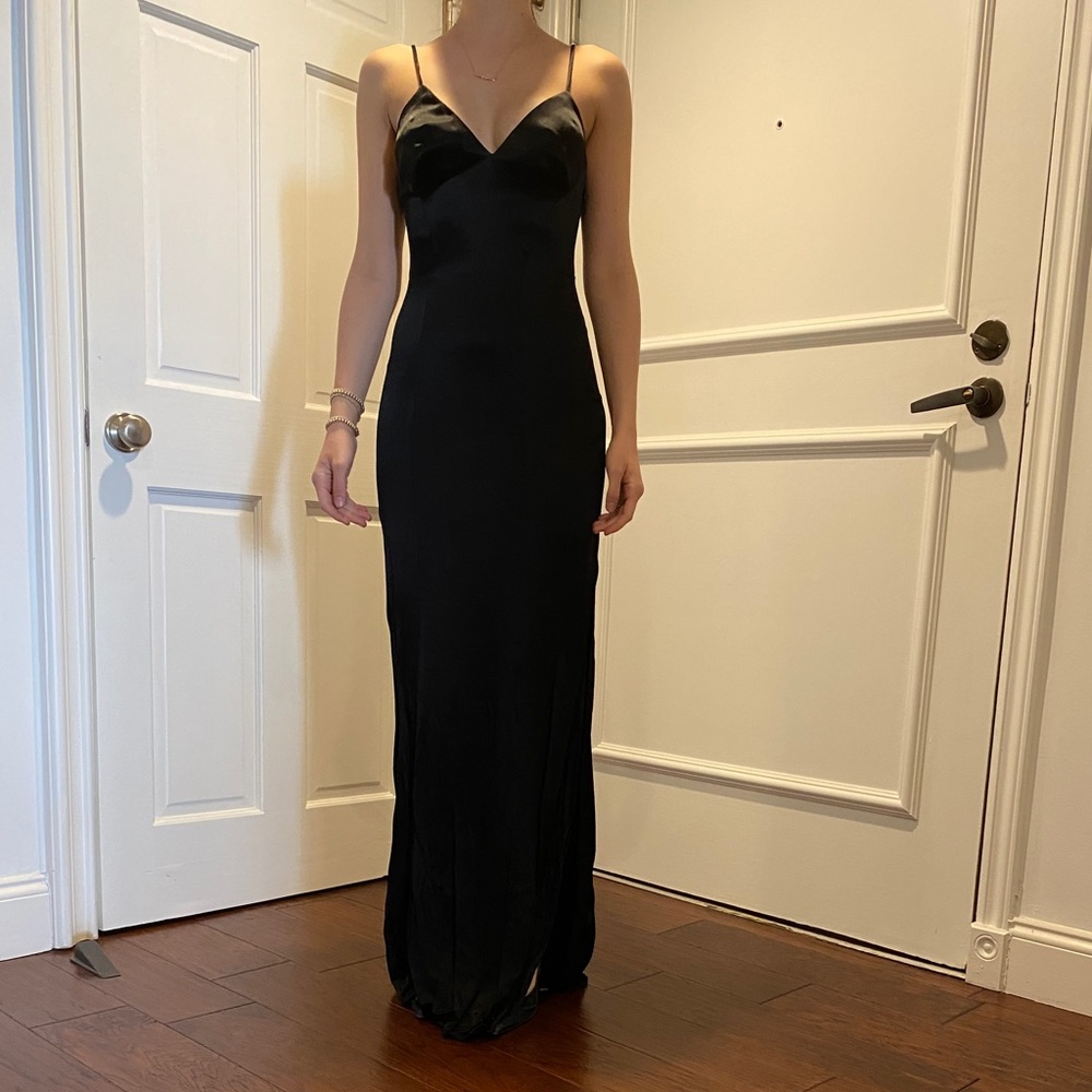 Black Satin Gown
